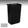 Thickened Hanging Collection Bin, PP Plastic Cart Trash Can for Restaurant Hotel Thick Long Black