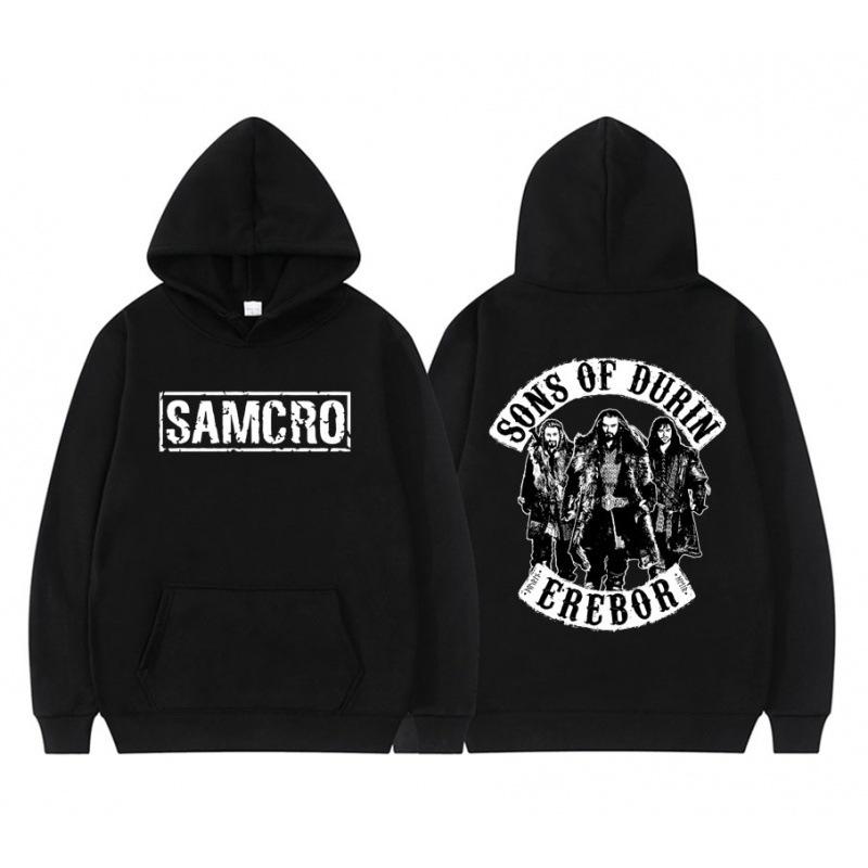 

2025 Sons of Anarchy SAMCRO Doppelseitig Drucken Streetwear Männe XXXL