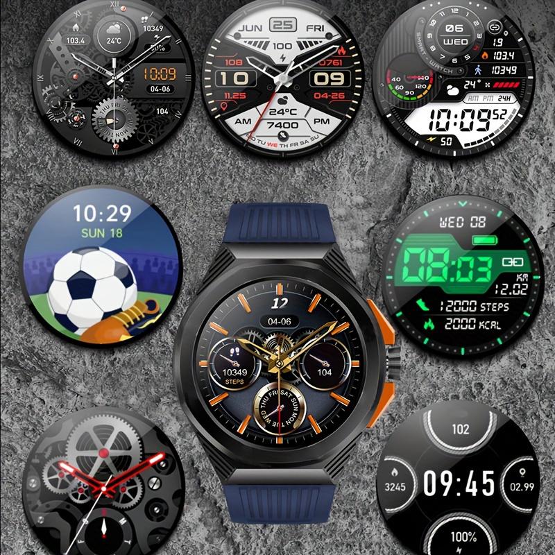 Multifunktionale 1,46-Zoll-Smartwatch, QTLLBT, Bewegungserinnerung, Kamerafernsteuerung, kabellose Anrufe, Nachrichtenbenachrichtigungen, über 100 Sportmodi
