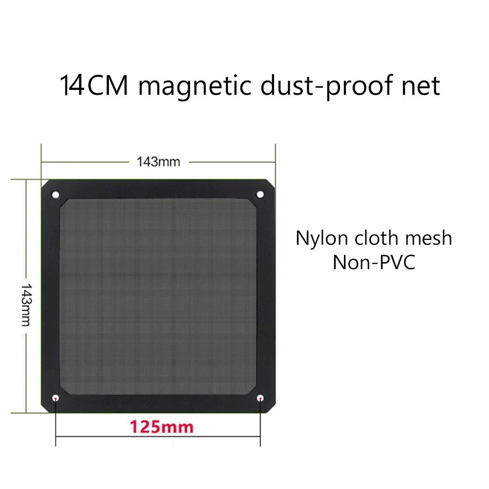 80-140MM Magnetischer Staubfilter Staubdichte Mesh-Abdeckung Rahmen Schwarzes Mesh-Netz Gitter für PC Computergehäuse Kühlventilator Zubehör
