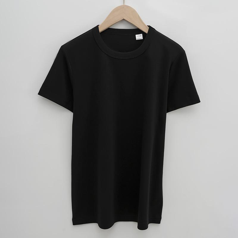 

Новая 190г двухсторонняя мерсеризованная хлопковая футболка с короткими рукавами для женщин на лето свободная круглая горловина однотонная футболка с короткими рукавами из синьцзянского хлопка XXXL