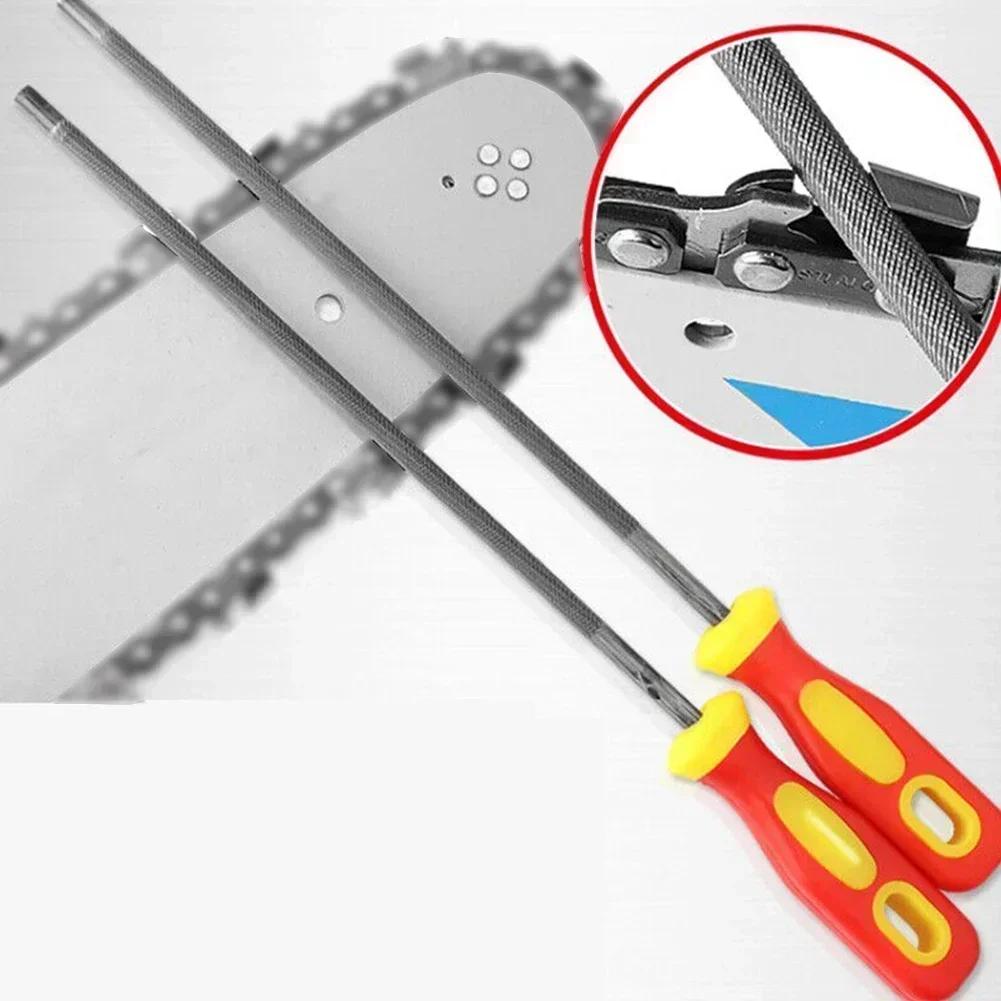 Red Plastic Handle Chainsaw File Sharpener 325 Round 4.0/4.8/5.5 5.5mm Sharpening 4.0mm 4.8mm High Carbon Steel
