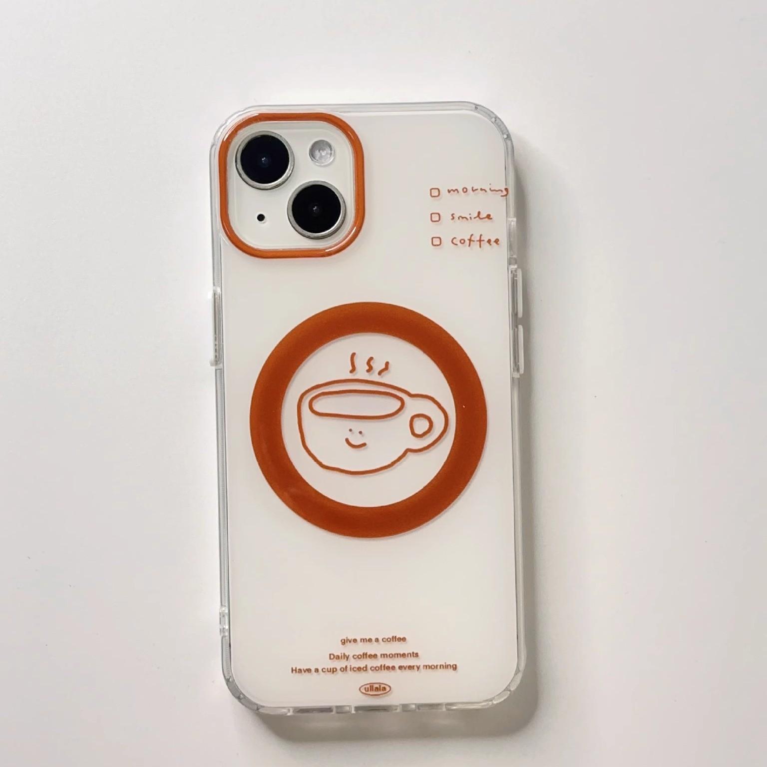 

IDM Big Hole New Magnetic Suction Cup of Coffee for Apple Phone Case Small Fresh 360 Degree Rotating Bracket Creative For iPhone 11 Pro