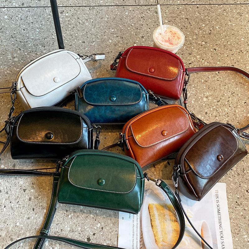 New Mother's Soft Leather Women's Bag Mobile Phone Bag One Shoulder Crossbody Bag Women's Shopping Coin Wallet Mini Bag
