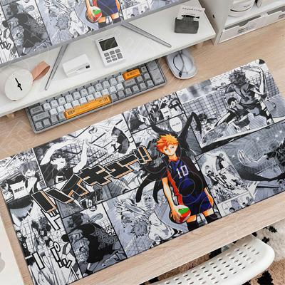 400x900mm Non-slip Computer Keyboard Mats Office Desktop Decorat Anime Haikyuu Large Mouse Pad XXL Laptop Rubber Gamer Mausepads