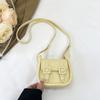 Candy Color Small Square Bag Elegant Lipstick Bag Casual Mini Saddle Bag  Daily