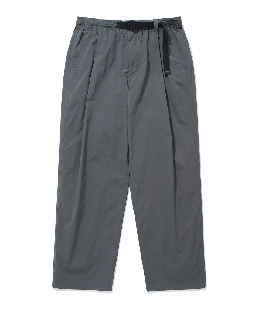 COVERNAT Woven Semi-Wide Buckle Pants Charcoal