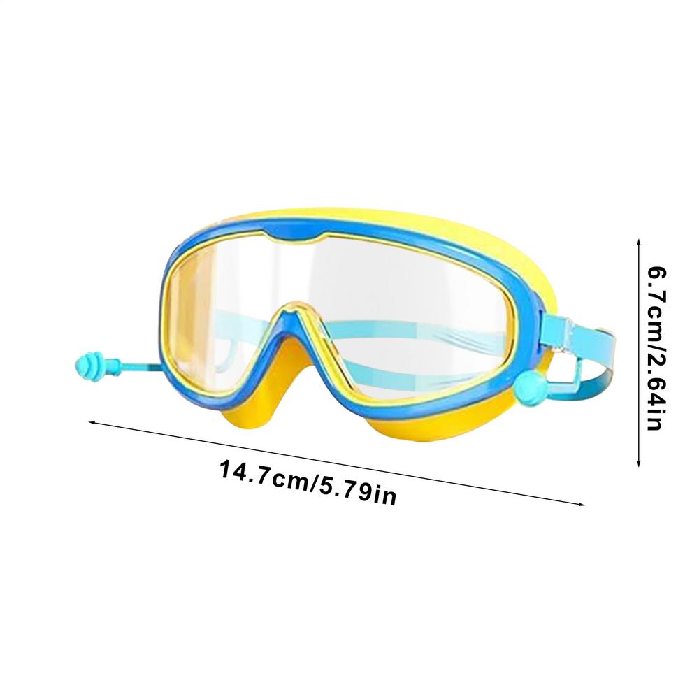 Kids Swimming Goggles Anti-UV No Leaking Pool Eyewear for Boys and Girls Anti-fog No Nose Bridge Design Swimming Eyeglasses