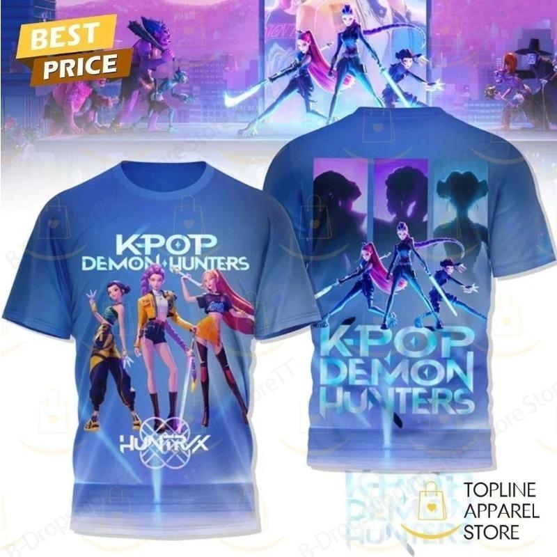 Adult Fashion Anime K-Pop Demon Hunters 3D Print Casual T-Shirt Tops