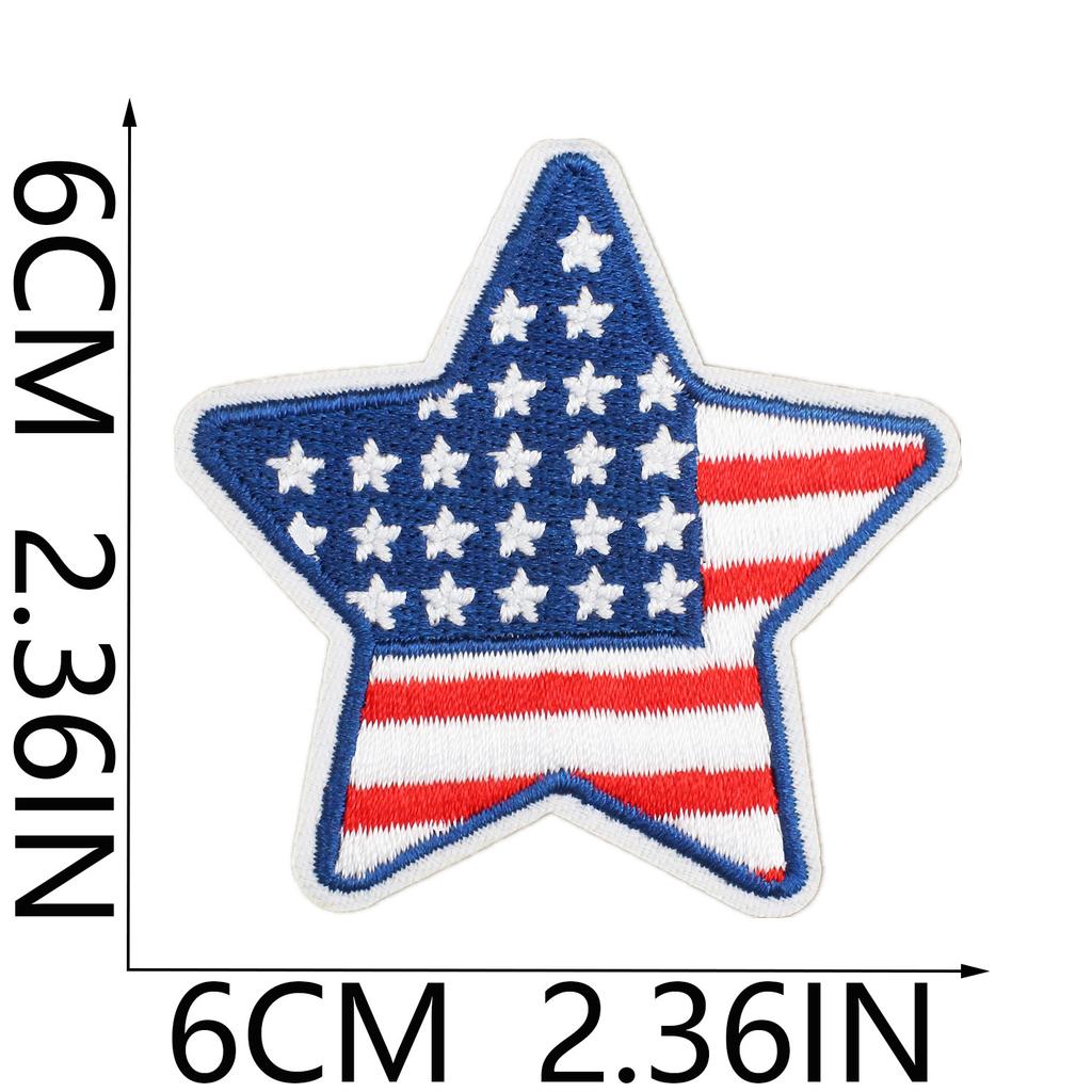 American National Day Cake Embroidery Cloth Sticker Bag Decoration Patch Sticker Independence Day Love Eagle Computer Embroidery Label
