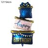 Fødselsdagskage Ballon med Fod Stående Folieballon Sød Kageballon Børn Dreng Pige Fødselsdagsfest Dekoration Forsyninger Baby Shower