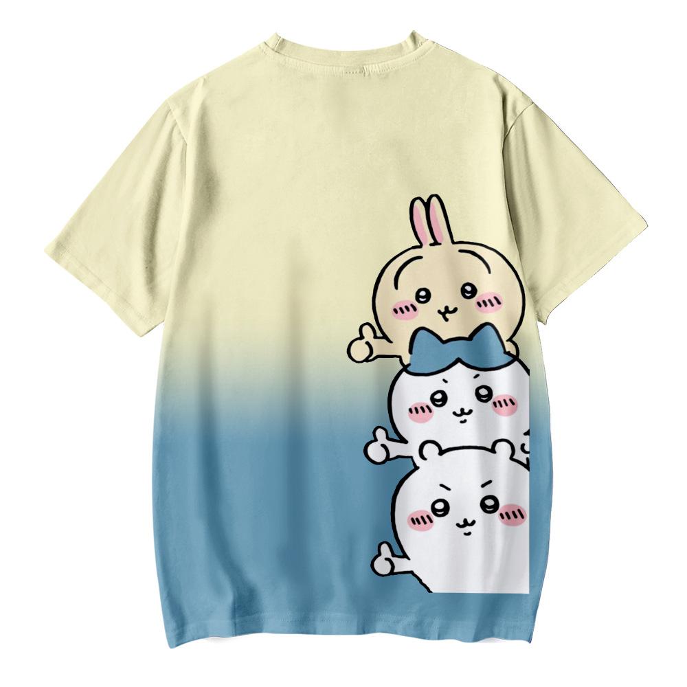 Vtipné tričko Chiikawa Cool Dámske Pánske tričko s okrúhlym výstrihom Ležérne Unisex Streetwear Módne tričko Camisetas Ropa Hombre