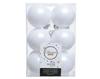 Christmas Baubles - Alpine - Set of 12 - Plastic - Diameter 6 Cm - Winter White