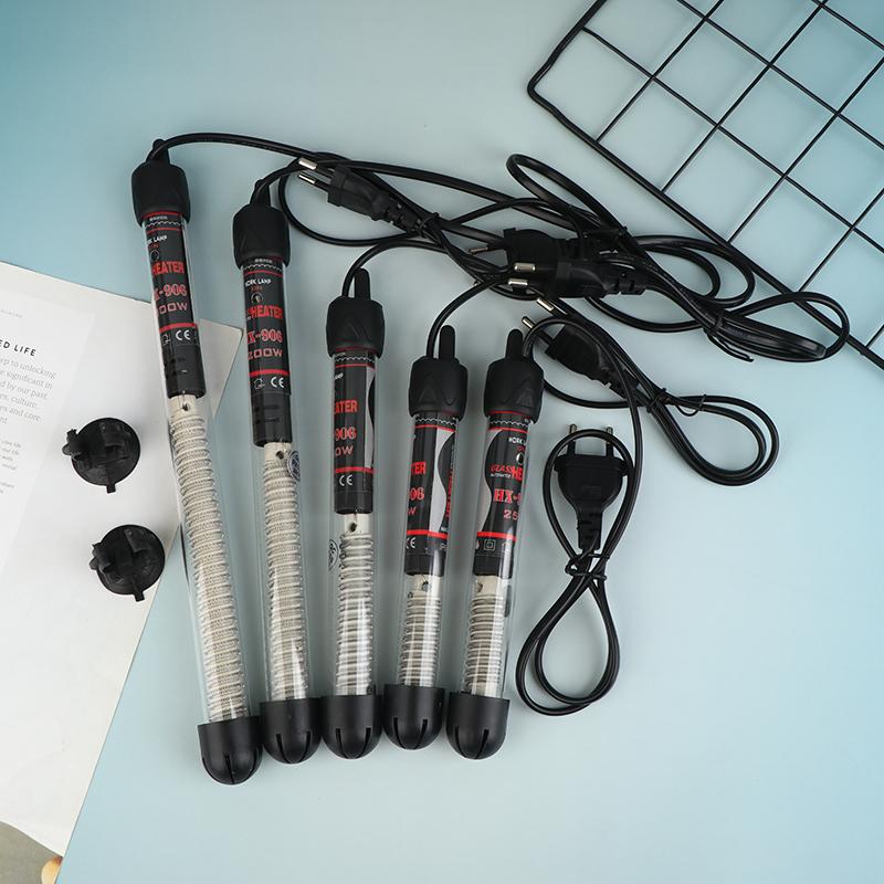 Aquarium Heater EUPlug Adjustable Temperature Submersible Heater 25-300W Glass Fish Tank Heater withThermostat Water Heating Rod2