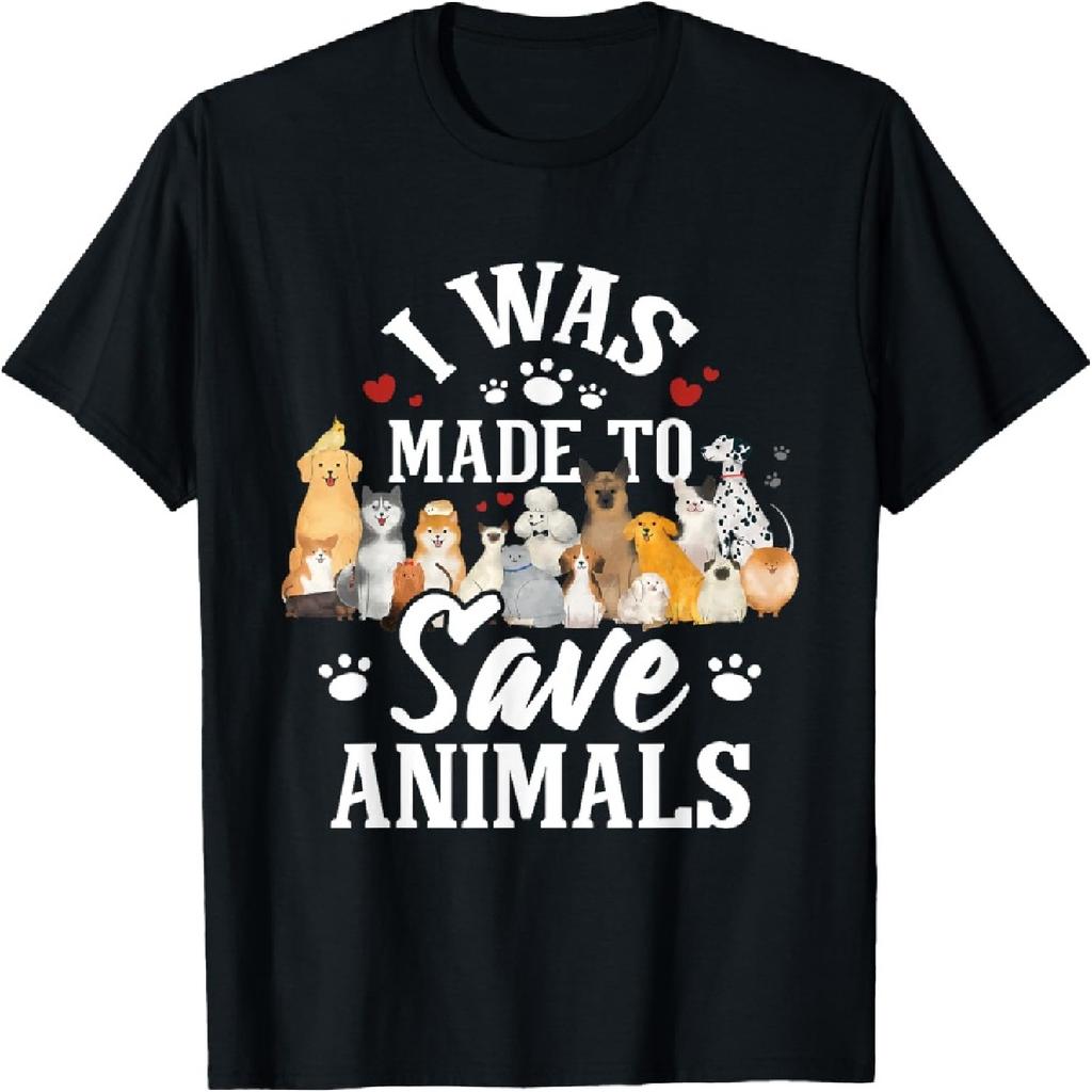 I Was Made To Save Animals - Animal Rescuer Vet Veterinarian T-Shirt
