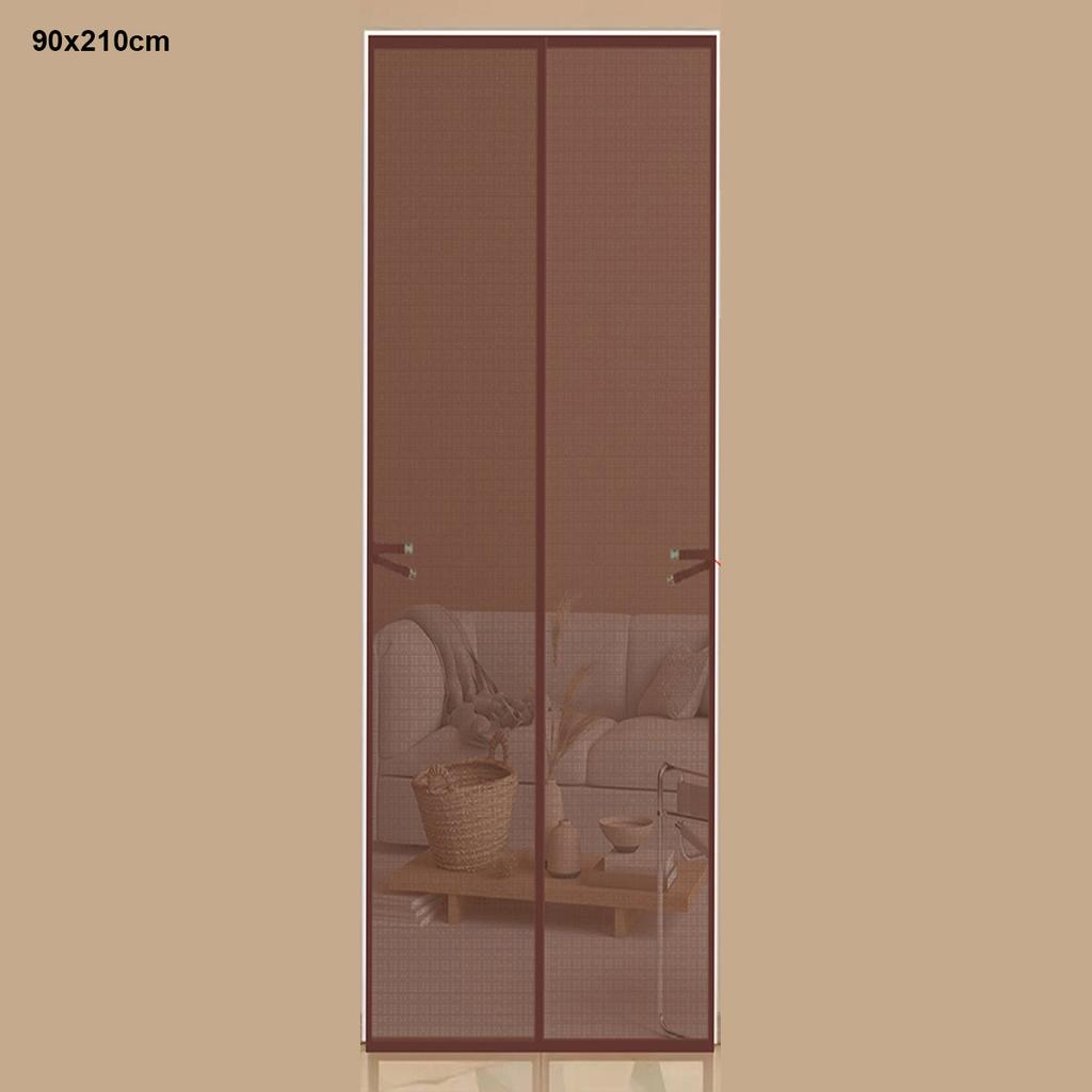 90 x 210cm Magnetic Screen Door Curtain Mesh Insect Barrier No Drilling Privacy Divider for Kitchen/Bedroom