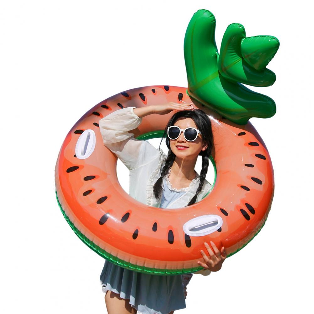 Pineapple Fruit Style Swimming Ring Scratch-resistant Strong Buoyancy Pool Inflatable Float Swimming Circle Water Entertainment