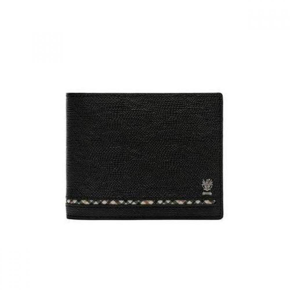 Daks Black Line Check Leather Wallet Dbwa0e623bk