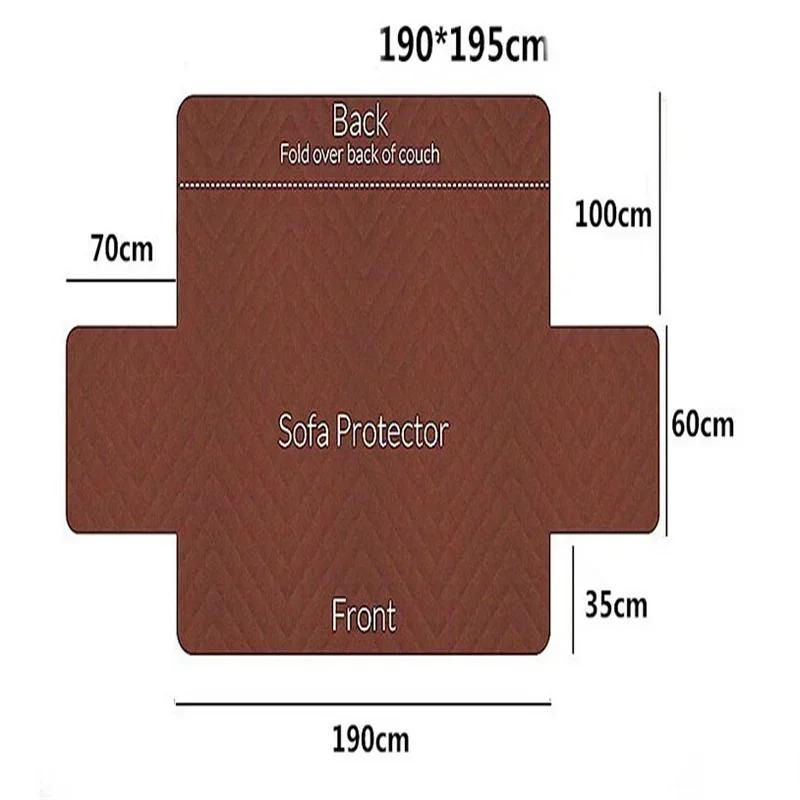 1/2/3 Seater Solid Colour Sofa Cover Mat Anti Cat Scratches Armchair Cover Non-Slip Anti-proof Plaid Sofa Slipcovers Protector