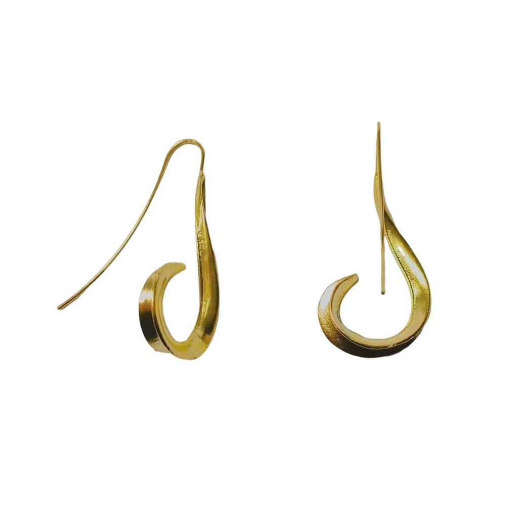 2024 Retro Geometric Ear Hooks 18K Gold Commuting Earrings - Trendy Fashion Jewelry