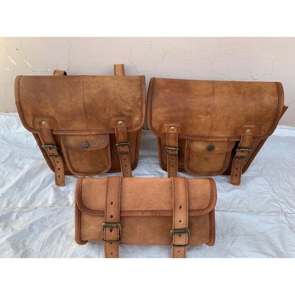 Combo Geantă laterală pentru șa pentru motocicletă Genți pentru scule Geanta pentru șa Bagaj piele universală