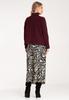 Elegancki Sweter Damski - Sweter Z Golfem - Bordowy Sweter M1101 Rozmiar S/M