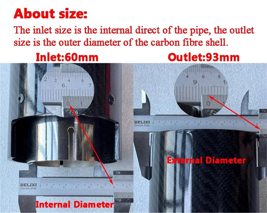 1pc Polished Black Carbon Fiber Rear Tail Exhaust Tip Muffler Tip Nozzle for BMW