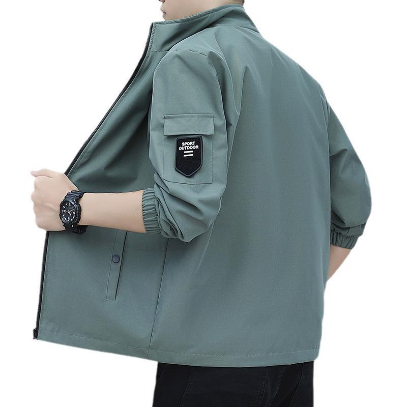 Pánská bunda Jaro a Podzim Nová bunda Jednoduchý Ležérní Trend Všestranná Velká Velikost Mládežnický Top