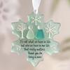 Snowflake Shaped Sea Glass Ornament Handmade Sea Glass Art Friendship Keepsake Coastal Winter Christmas Tree Decoration