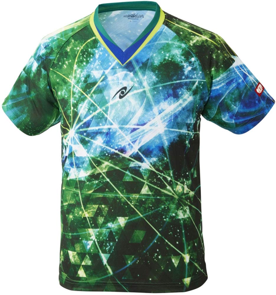 

Nittaku Table Tennis Unisex Wear Game Shirt Sky Aurora Shirt Green J130 NW-2183