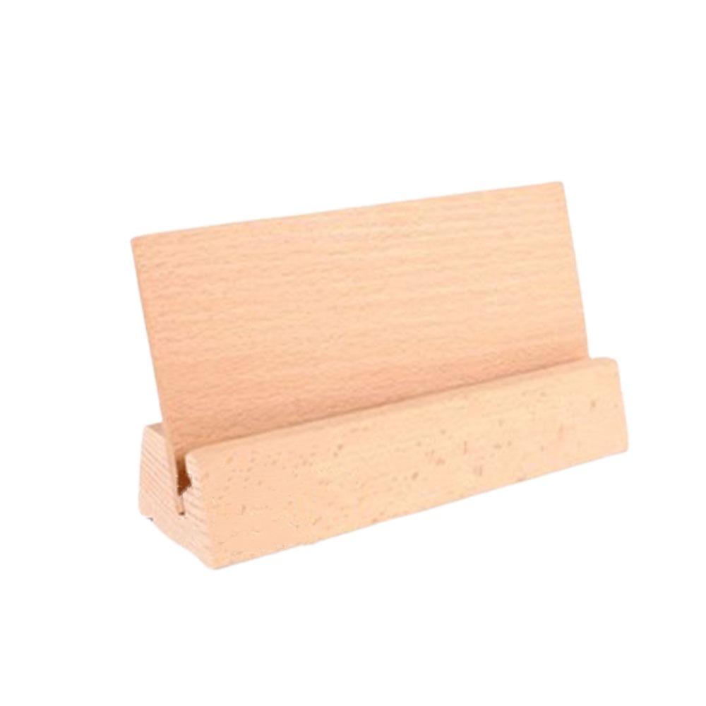 Natural Wooden Desk Calendar Holder 12-21 CM Game Cards Stand  For Office Home Desktop