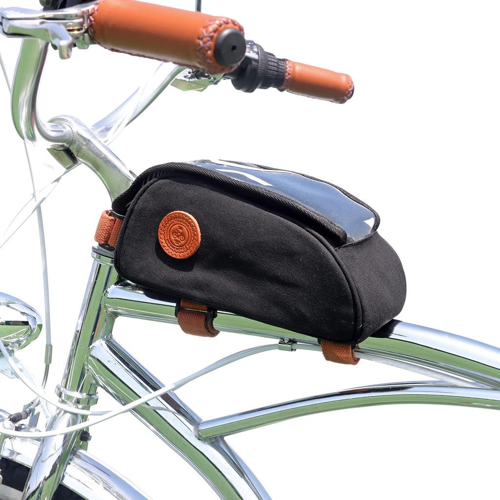 TOURBON Oberrohrtasche für Fahrräder und Rennräder mit Smartphone-Halterung und Perfekt für Radfahren Touchscreen,
