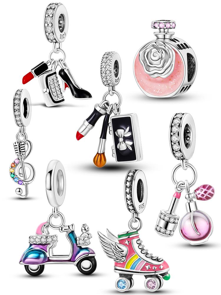 Original Charms Copper Perfume Beads Lady Life Pendant For Women Diy Jewelry Gift Fit Original Bangle Bracelet