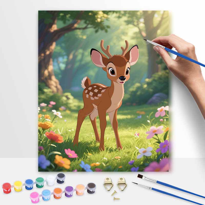 Disney Bambi Digital Oil Painting Art Kit Hand Painted Home Decor