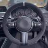 Car Steering Wheel Cover Black Suede For BMW M Sport F30 F31 F34 F10 F11 F07 X1 X2 X3 F25 F32 F33 F36 F48 F39 Car Accessories