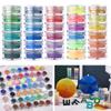 6 Farben/Set Perlmuttpulver Harzpigment Glimmer Mineralpulver Farbstoff DIY Epoxidharz Schmuckherstellung Nagelkunst Dekor Make-up