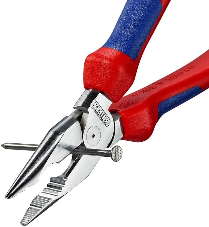 KNIPEX Spitzzange Komfortgriff Chrom Gesamtlänge Zange, Griff, Plattiert, 185mm, 0825-185SB