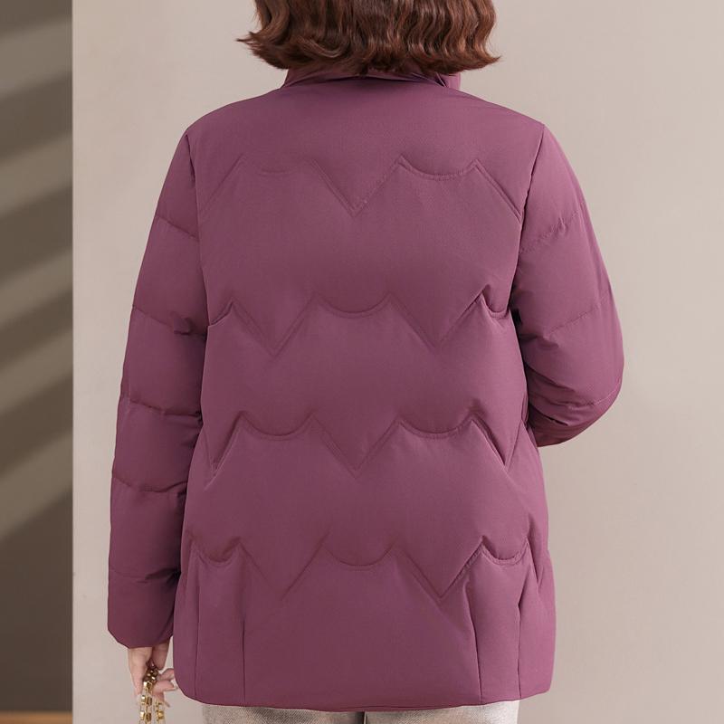 Plus Size Middle Age Women's Winter Down Jackets Thick Warm Embroidery Down Coats Woman Outerwears