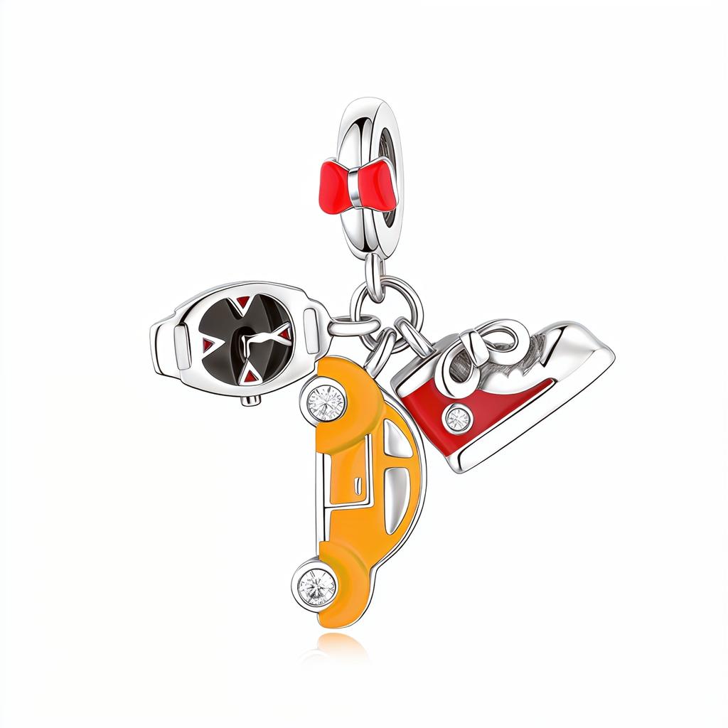 Passend für Original Pan Charms Armband Authentisch 925 Silber Rosa Nagellackflasche Perle Zum Herstellen von Damen Berloque Mode