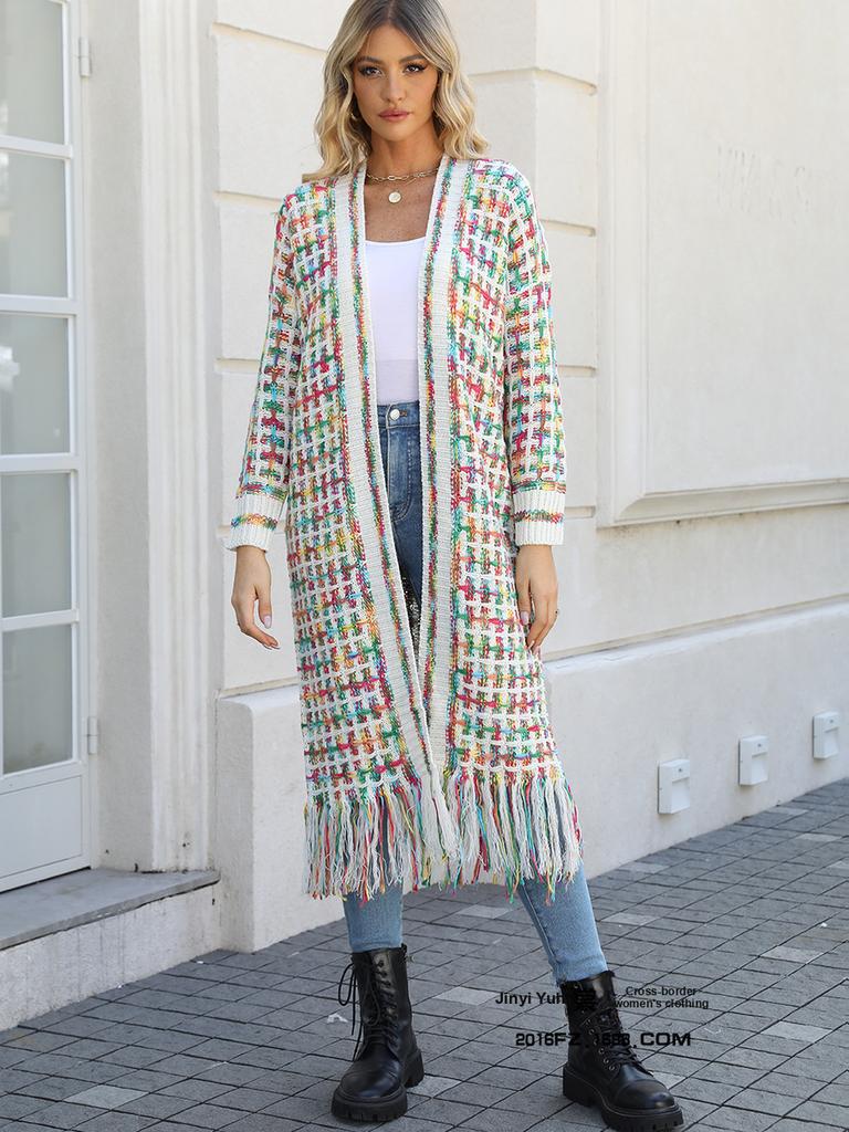 New Spring Arrivals Oversized Ruffled Long Cardigan Sweater Women's  Fashion
