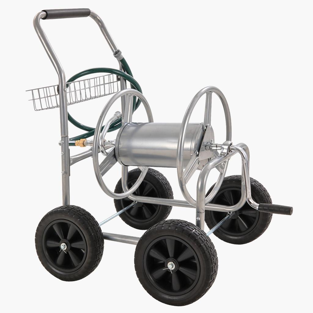 VEVOR Schlauchhaspelwagen, fasst bis zu 250 Fuß 5/8'' Schlauch, Gartenwasserschlauchwagen Mobile Werkzeuge mit 4 Rädern