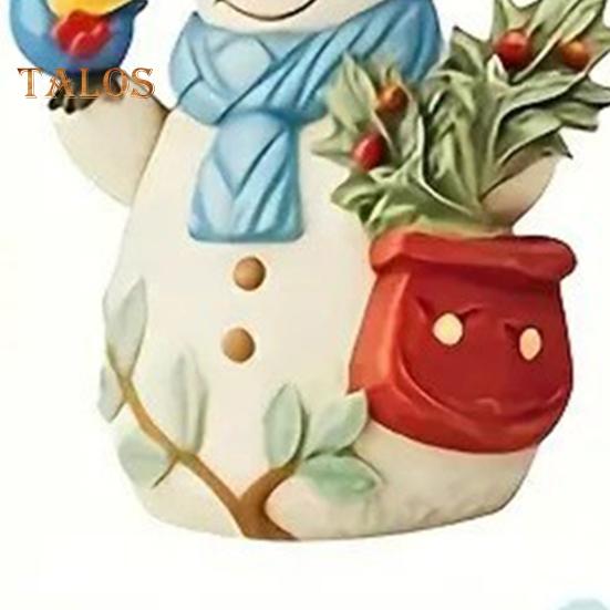 9/18 Pcs Snowman Pendant Wooden Christmas Hanging Ornament Painted Hanging Snowman with Twine for Xmas Tree Holiday Decor