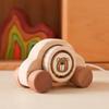 Wooden Trolley Toy Baby Montessori Finger Fine Movement Game Pine Cartoon Bear Trolley Is BPA-Free Babyroom Decoration Kid Gift