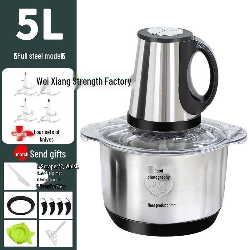 Upgraded Electric Meat Grinder & Food Processor with Dough Mixer and Chili Grinder - Free Shipping