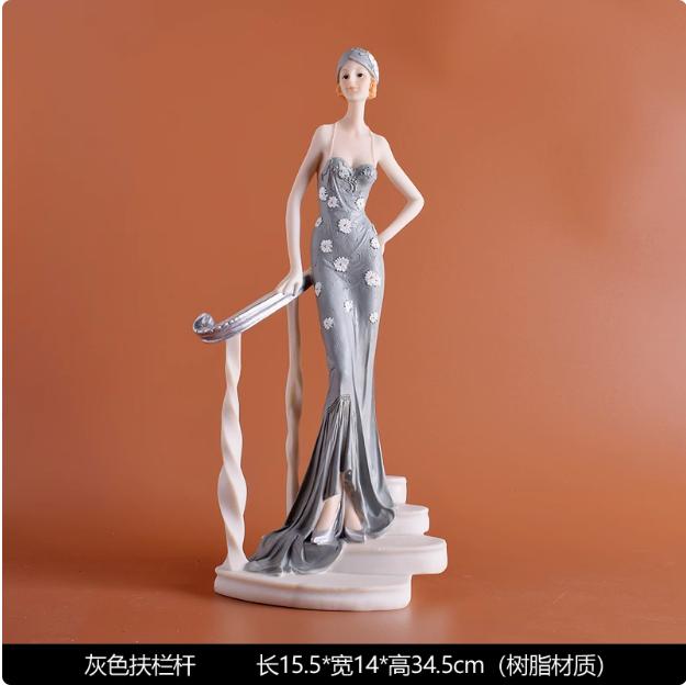 European Resin Statue Accessories Girl Beauty Character Home Livingroom Table Figurines Crafts Decoration Wedding Birthday Gifts
