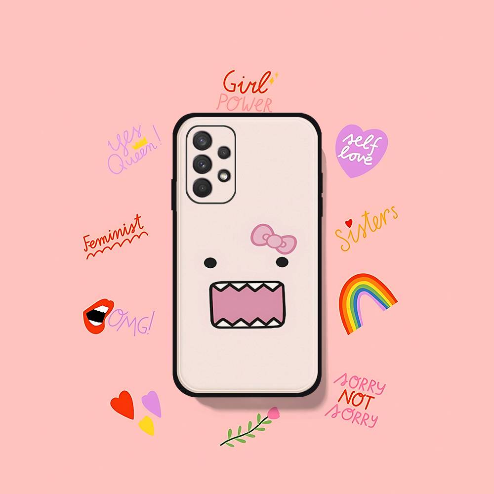 Cute D-Domo Kun-s Phone Case For Samsung Galaxy S25 S24 S23 S22 S21 FE Plus Ultra A13 A20 A32 A70 Black Cover