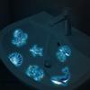 Marine Life Luminescent Glass Stickers Glow-in-the-Dark Toilet Sticker Self-Adhesive Removable Wall Sticker Car Sticker