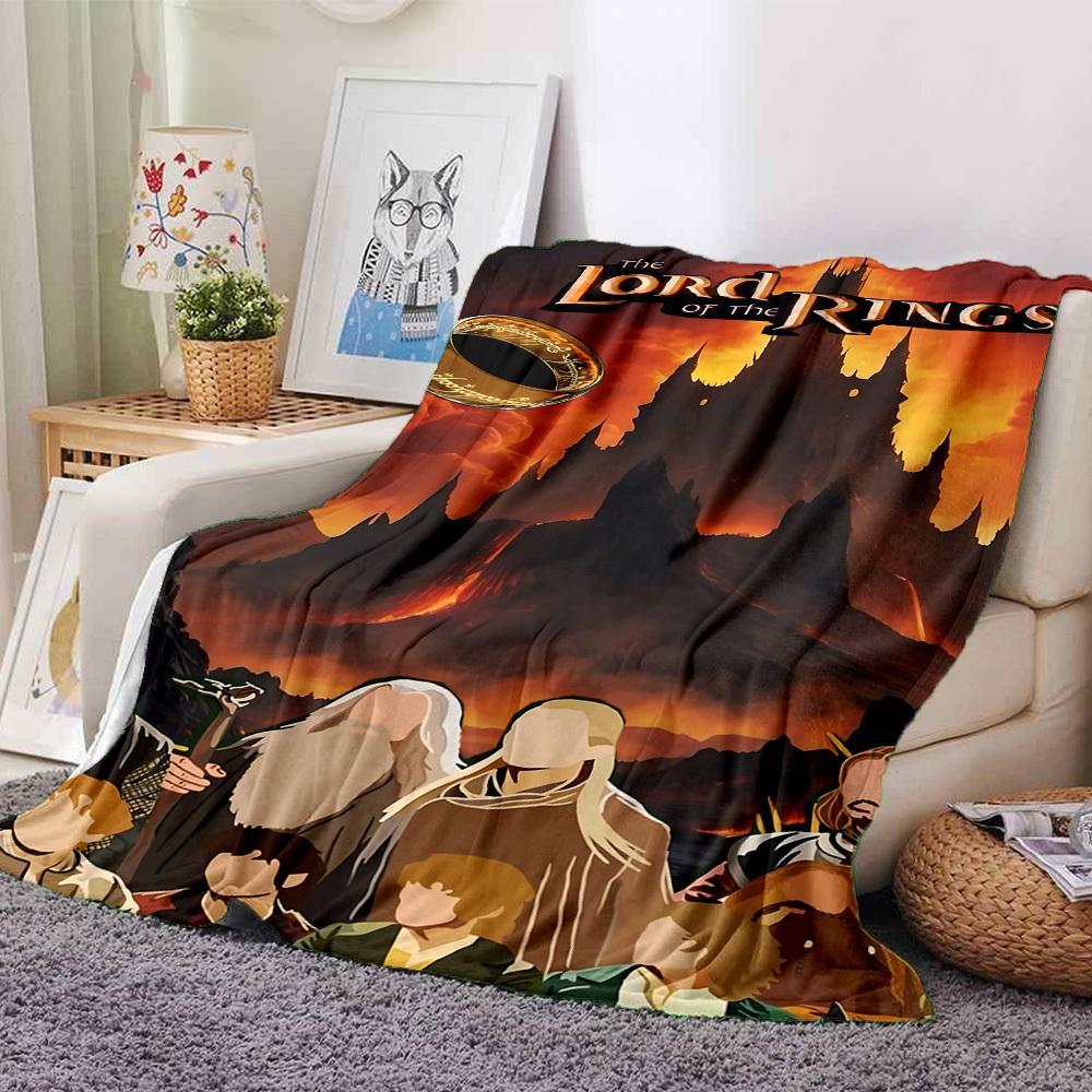

1pc Lord of the Rings Flannel Blanket Soft Warm Throw for Home, Office, Travel, All-Season Cozy Bedding Gift L1498 80cmx120cm(31inx47in)
