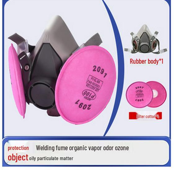 Masque à gaz intégral anti-buée pour peinture par pulvérisation et protection contre la poussière 6800