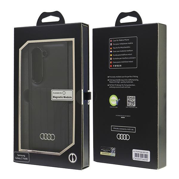 Audi Synthetic Leather Magsafe Z Fold6F956 Czarny/Black Hardcase Au-Tpupcmfold6-Q5/D1-Bk